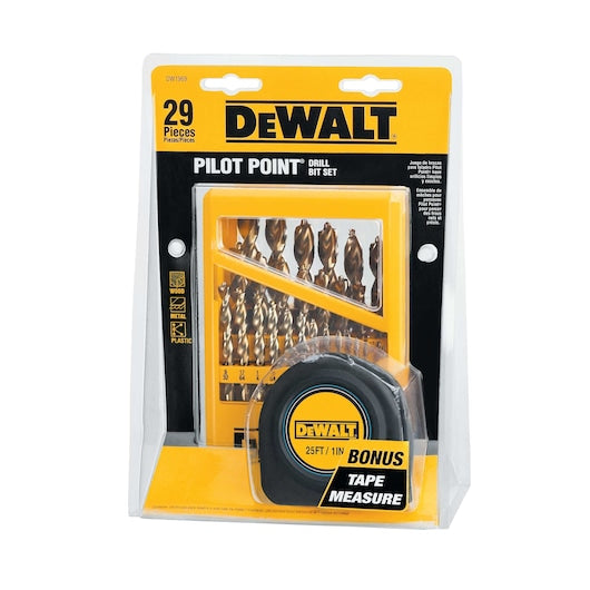 Dewalt DW1969-G Pilot Point® Set Metal Index (29 Pc)