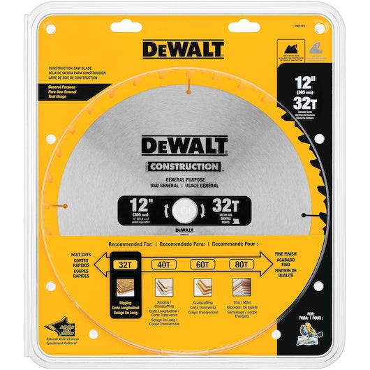 Dewalt DW3128 12" 80T Atb Circular Saw
