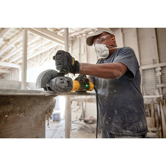 Dewalt DWE43231VS 5 In Brushless Variable Speed Slide Switch Small Angle Grinder With Kickback Brake And Pipeline Cover