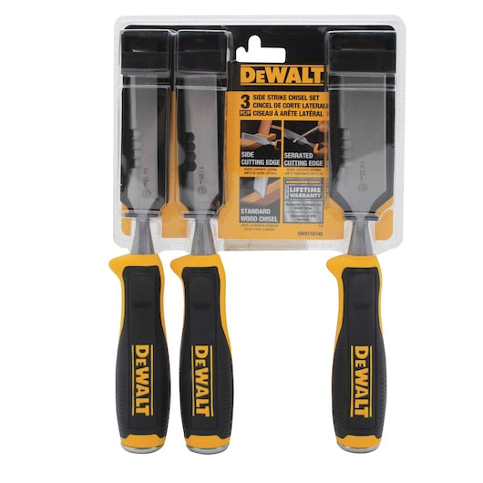 Dewalt DWHT16148 Side Strike Wood Chisel Set (3 Pc)