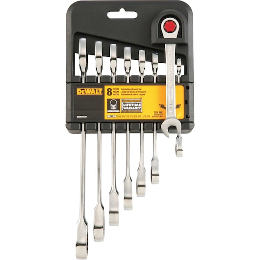 Dewalt DWMT74197 8 Piece Ratcheting Combination Wrench Set