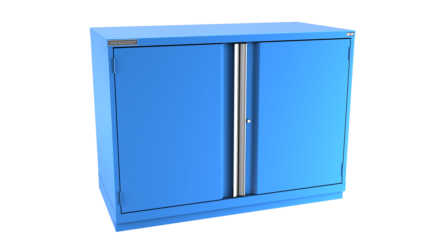 Champion Tool Storage DWS1800-2FDIL-FTB-BB 2-Door Shallow Depth Modular Cabinet DWS1800 | 56-1/2"W x 41-3/4"H x 22-1/2"D, Bright Blue