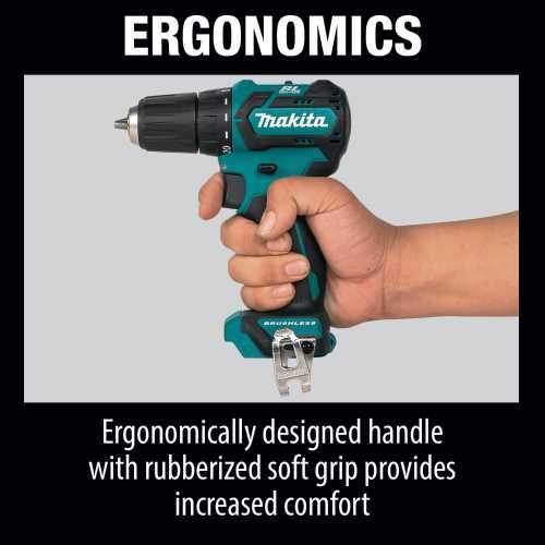 Makita FD07Z 12V max CXT® Lithium‑Ion Brushless Cordless 3/8" Driver‑Drill, Tool Only