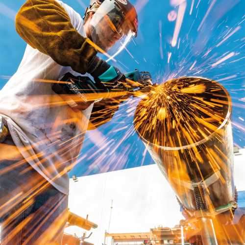 Makita GAG13M1 40V max XGT® Brushless Cordless 4‑1/2" / 5" X‑LOCK Paddle Switch Angle Grinder Kit, with Electric Brake (4.0Ah)