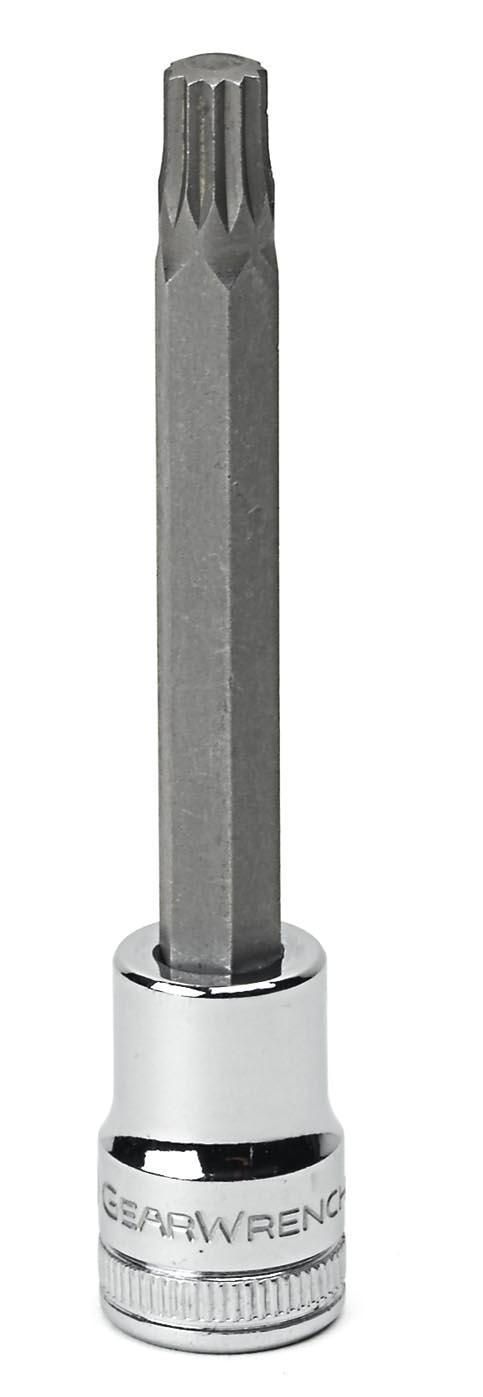 Gearwrench 80450 3/8" Drive Long Triple Square Bit Metric Socket 8mm