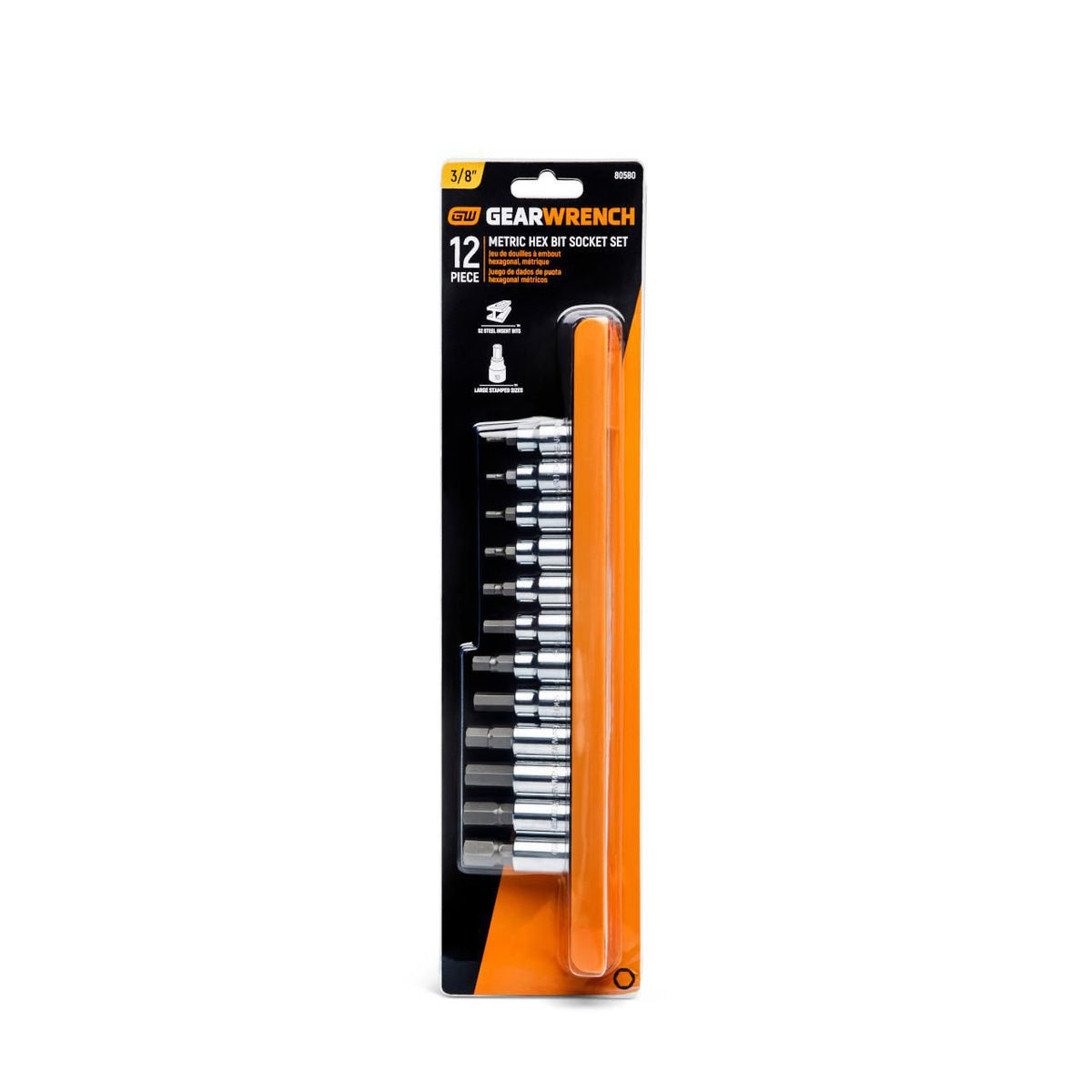 Gearwrench 80580 12 Piece 3/8" Drive Hex Bit Metric Socket Set