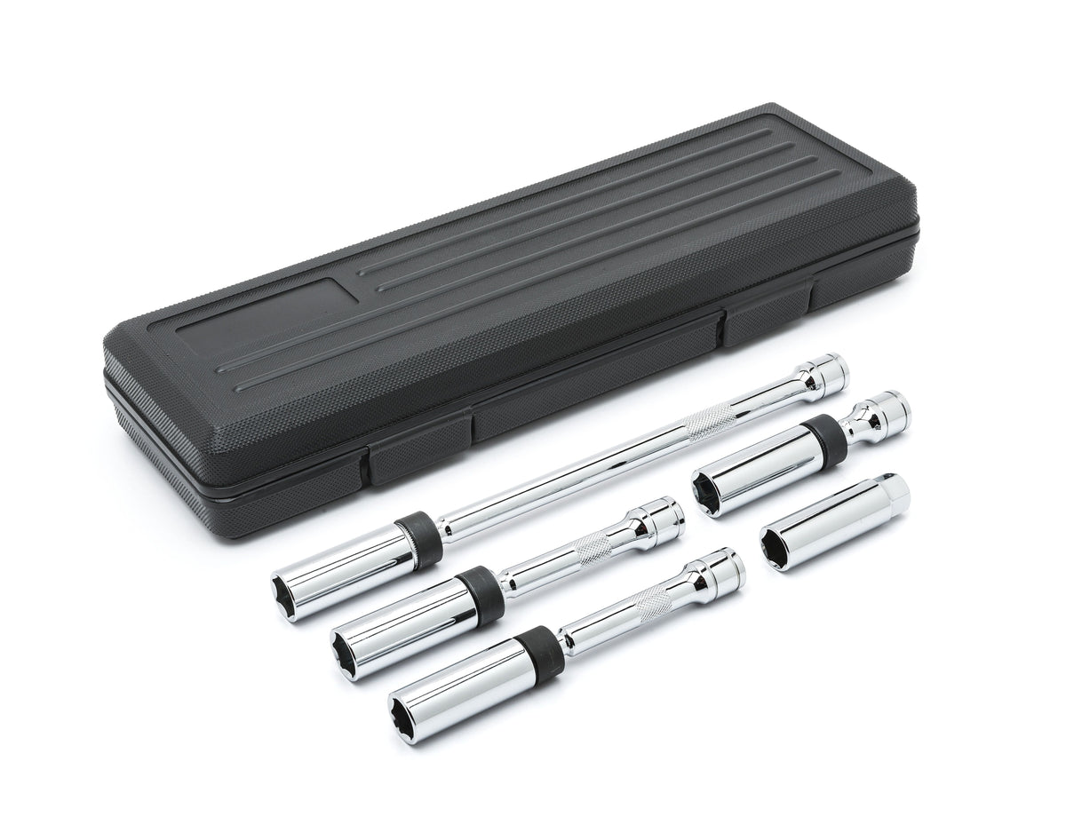 Gearwrench 80601 5 Piece 3/8" Drive 6 Point Magnetic Swivel Spark Plug Socket Set