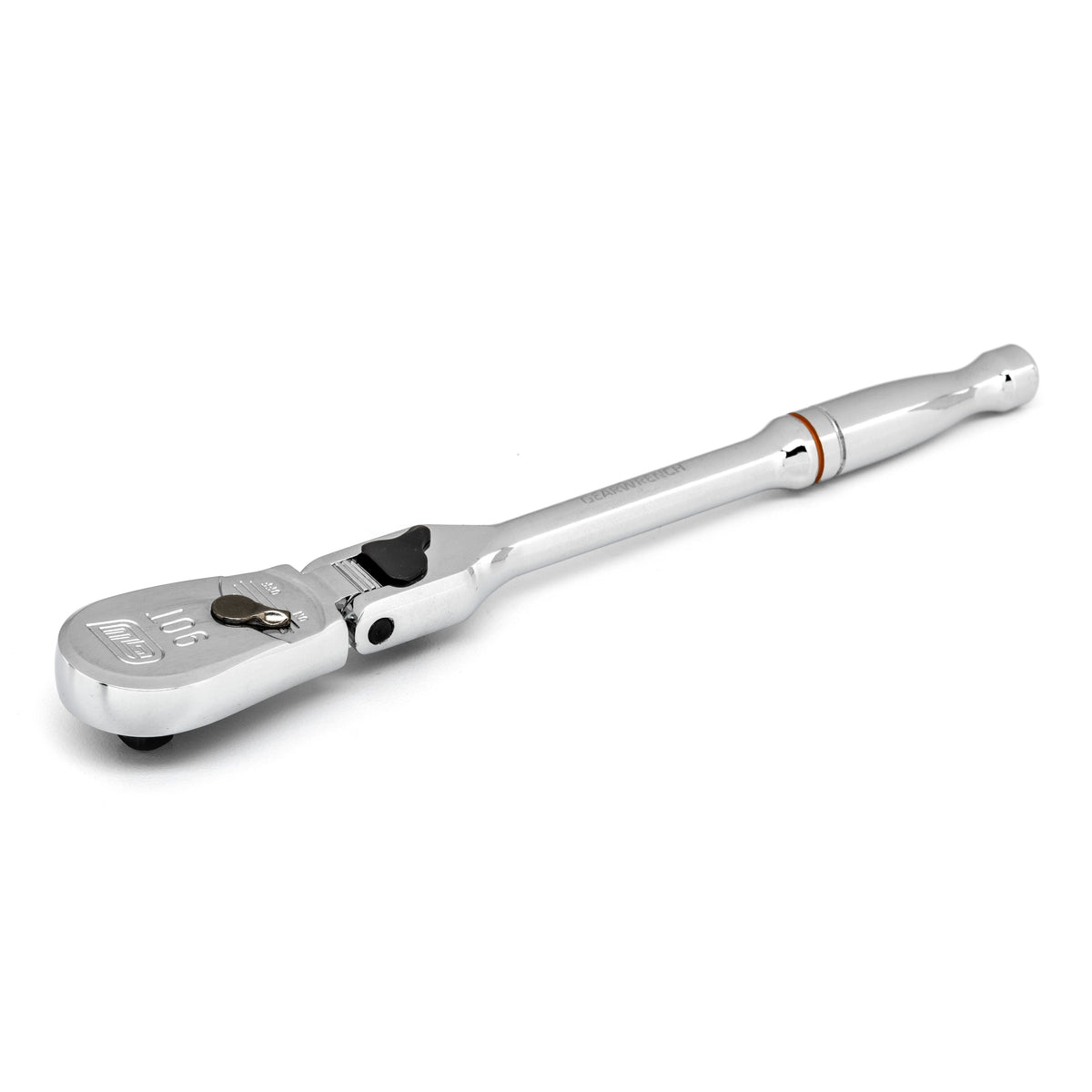 Gearwrench 81015T 1/4" Drive 90-Tooth Locking Flex Head Teardrop Ratchet 7"