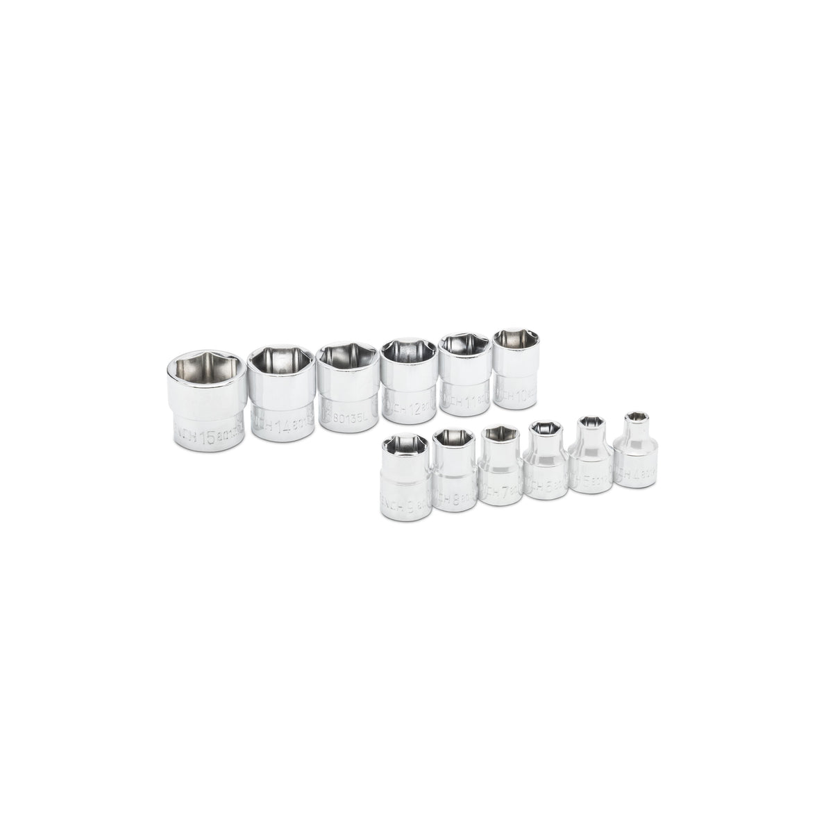 Gearwrench 81394 12 Piece 1/4" Drive 6 Point Metric Stubby Socket Set