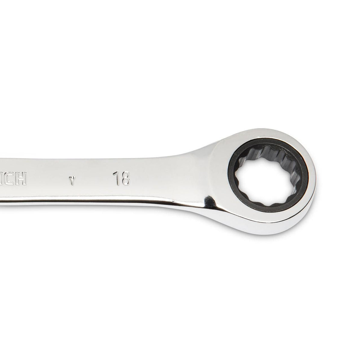 Gearwrench 85518 18mm 72-Tooth 12 Point Open End Ratcheting Combination Wrench
