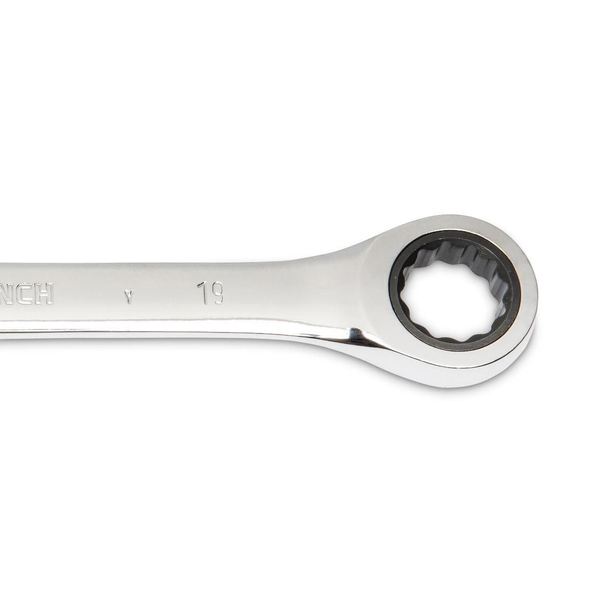 Gearwrench 85519 19mm 72-Tooth 12 Point Open End Ratcheting Combination Wrench