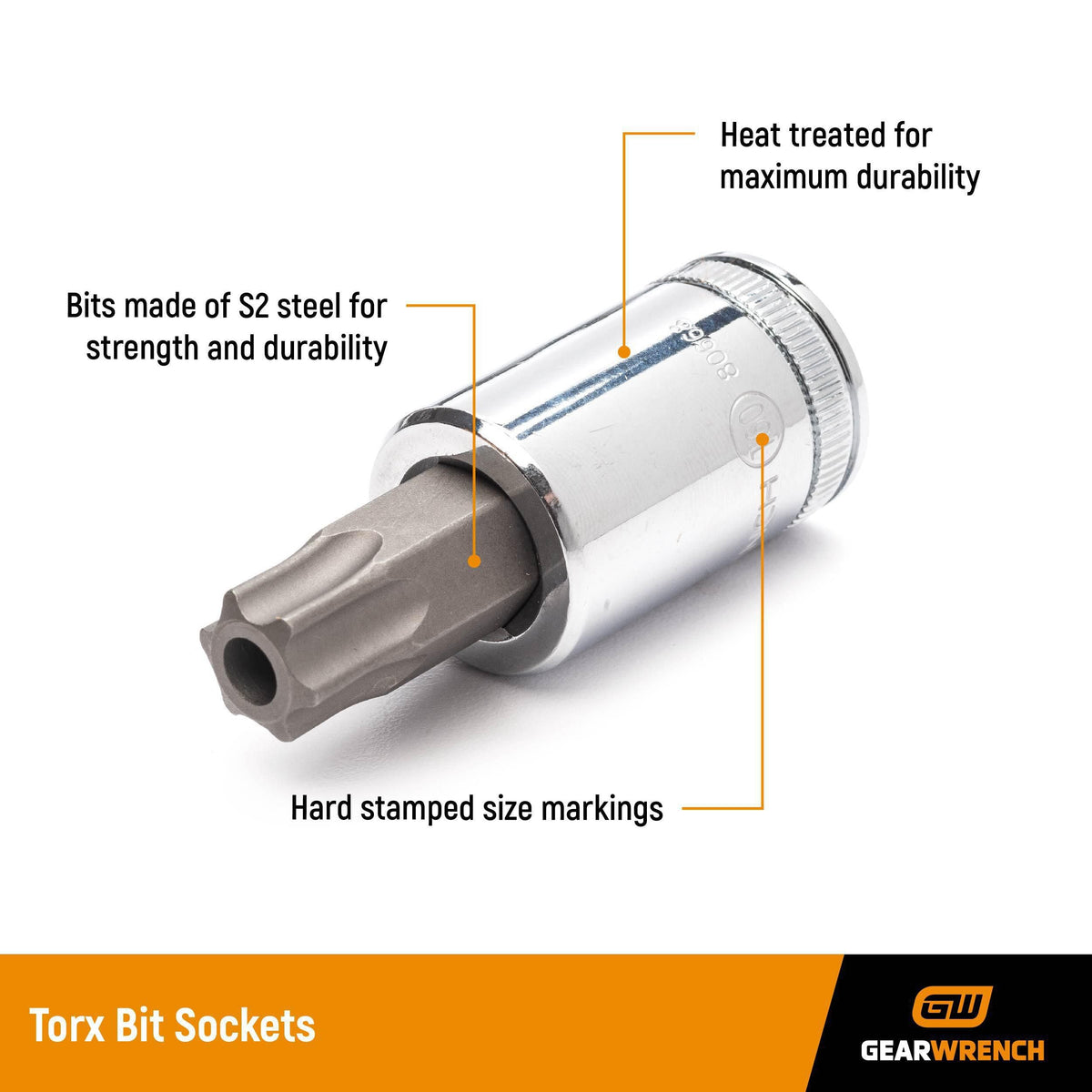 Gearwrench 80668 1/2" Drive Tamper-Proof Torx® Bit Socket T60