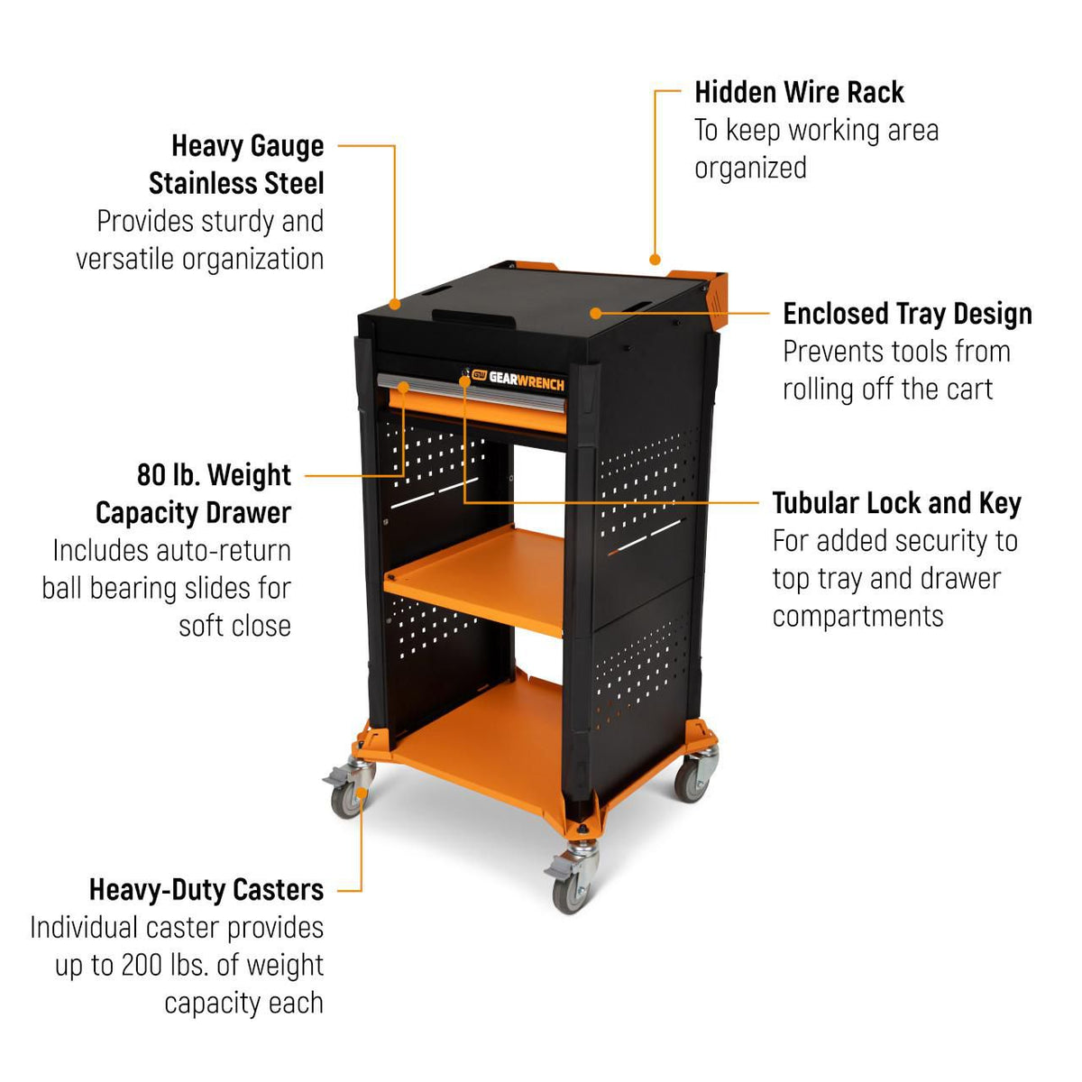 Gearwrench GWDCART Diagnostic Mobile Workcenter Cart