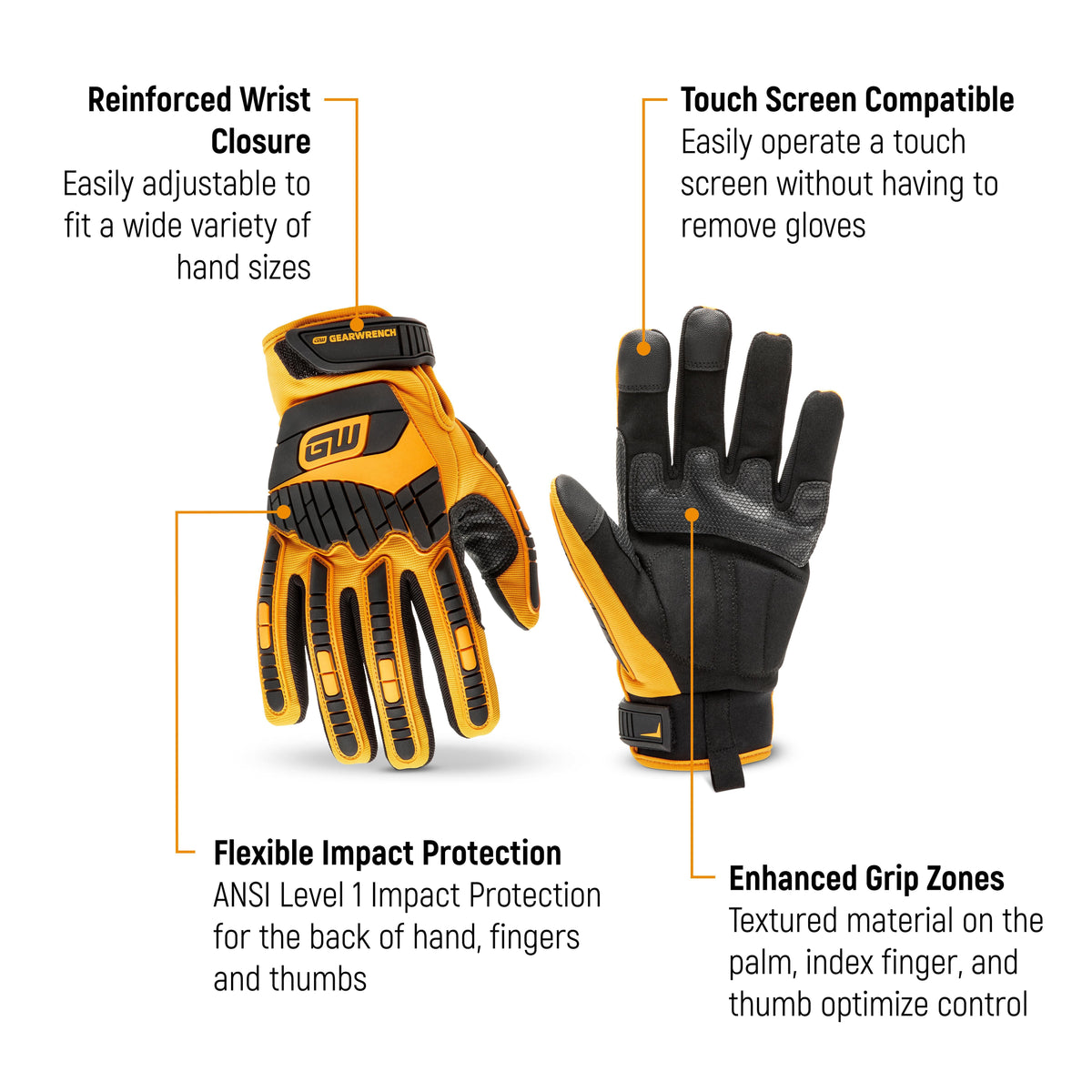 Gearwrench GWSGMM2 High Performance Work Gloves - Large