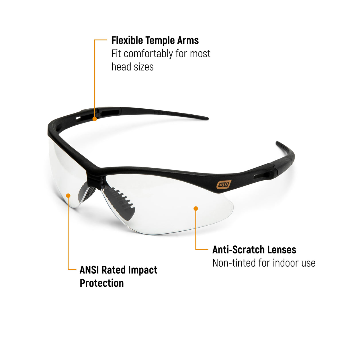 Gearwrench GWSGNT Clear Lens Safety Glasses