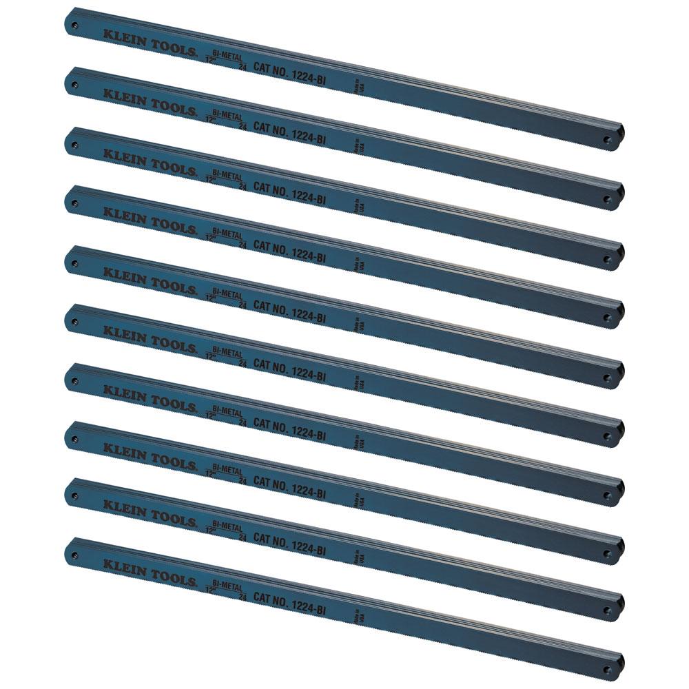 Klein Tools 1224BI Bi-Metal Blades, 24 Tpi, 12-Inch, 100-Pack