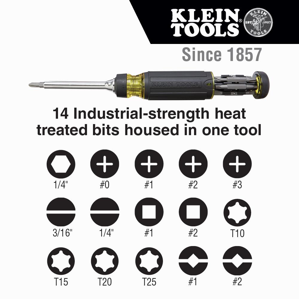 Klein Tools 32305 15-In-1 Multi-Bit Ratcheting Screwdriver