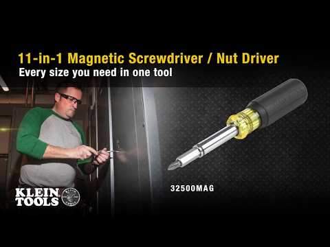 Klein Tools 32500MAG 11-In-1 Magnetic Screwdriver / Nut Driver