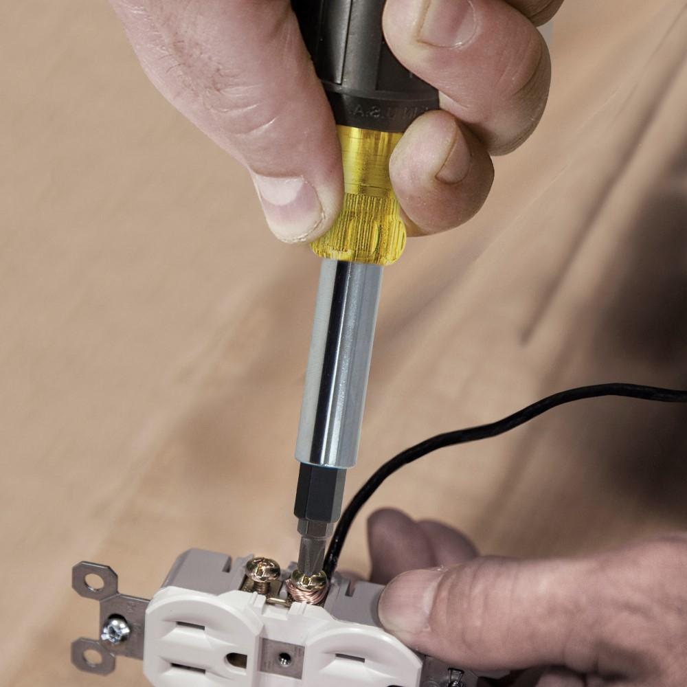 Klein Tools 32557 Multi-Bit Screwdriver / Nut Driver, 10-In-1, Heavy Duty