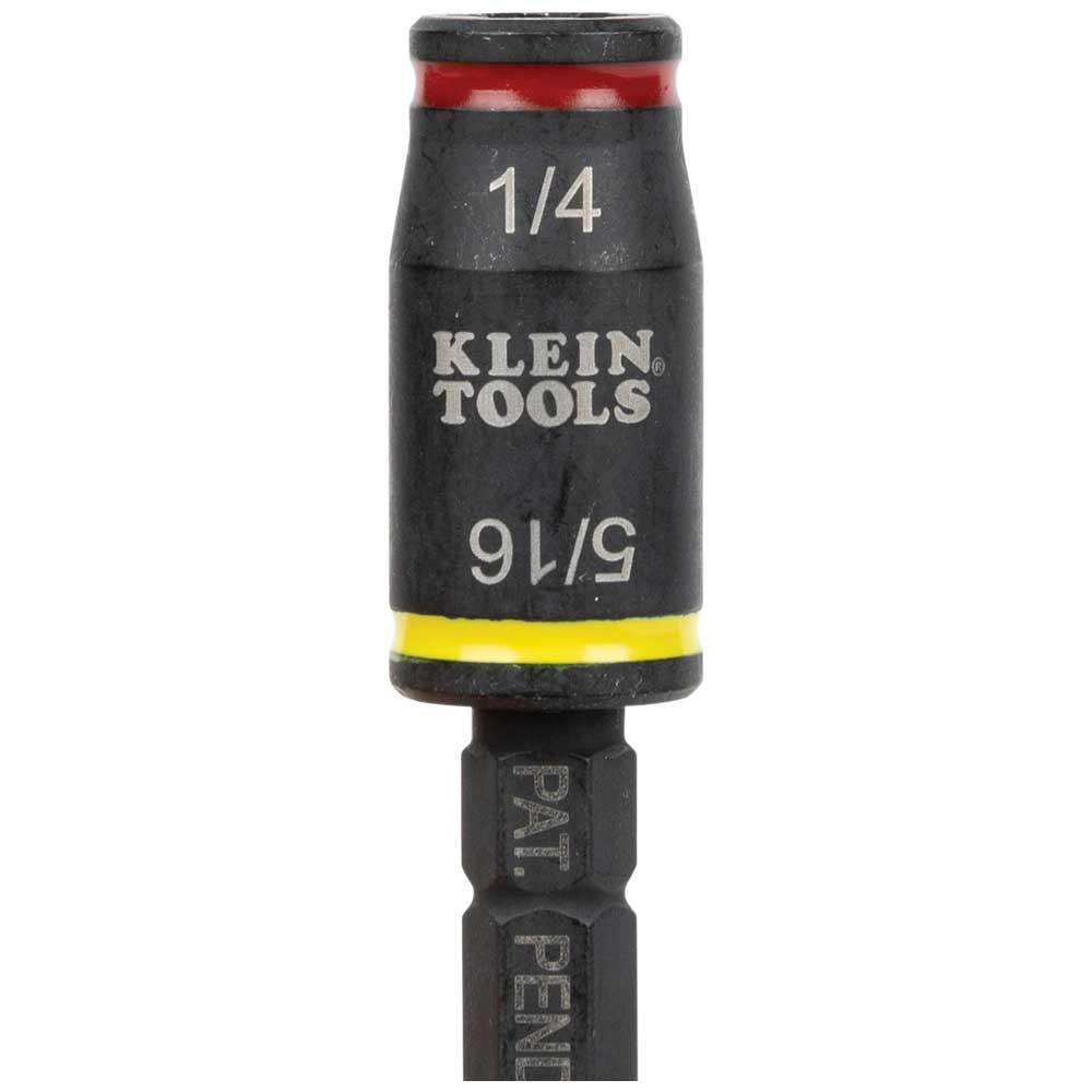 Klein Tools 32766 3-In-1 Impact Flip Socket, 1/4-Inch, 5/16-Inch, 3-Inch Length
