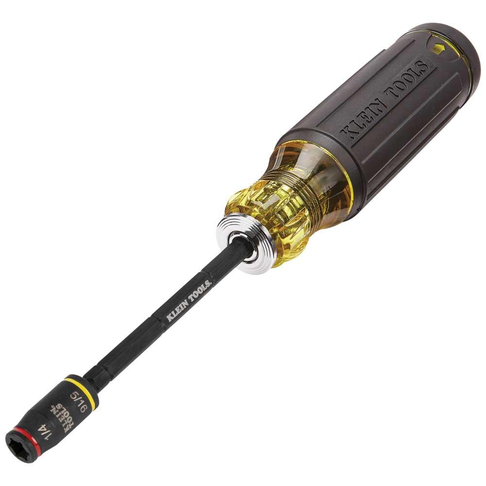 Klein Tools 32767 3-In-1 Impact Flip Socket, 1/4-Inch, 5/16-Inch, 5-Inch Length