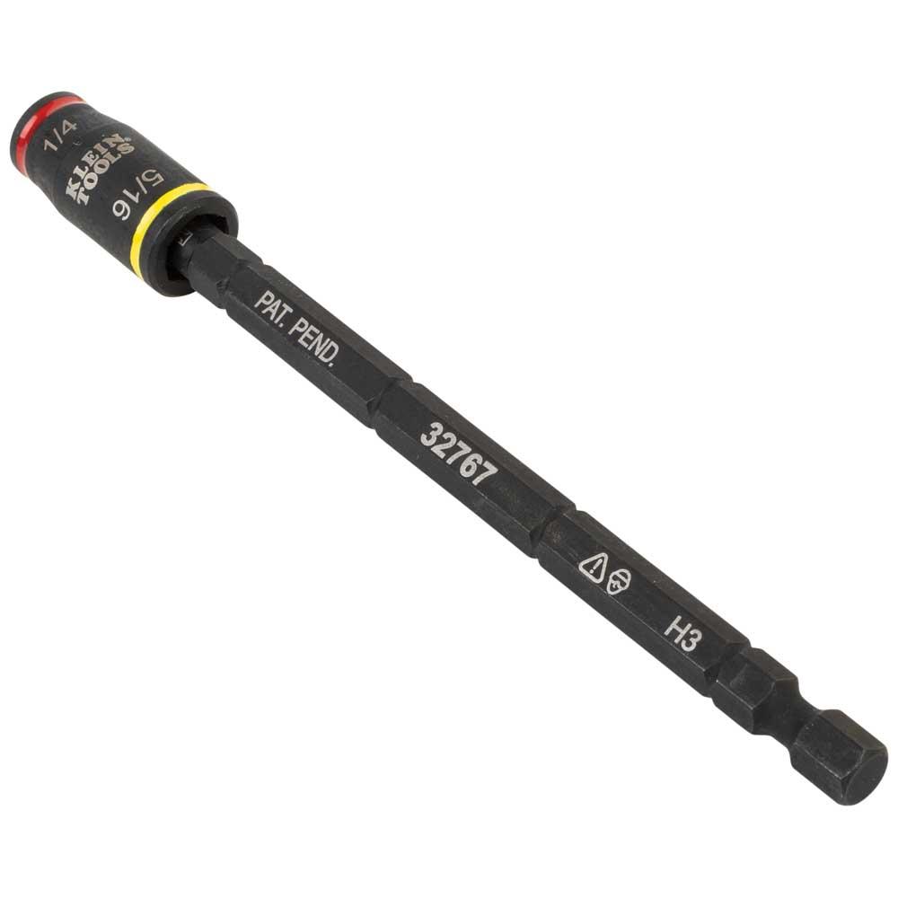 Klein Tools 32767 3-In-1 Impact Flip Socket, 1/4-Inch, 5/16-Inch, 5-Inch Length