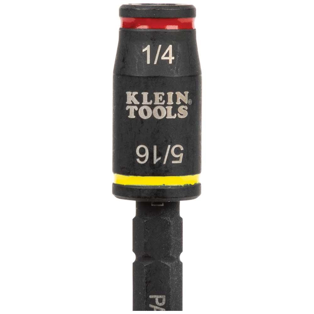 Klein Tools 32767 3-In-1 Impact Flip Socket, 1/4-Inch, 5/16-Inch, 5-Inch Length