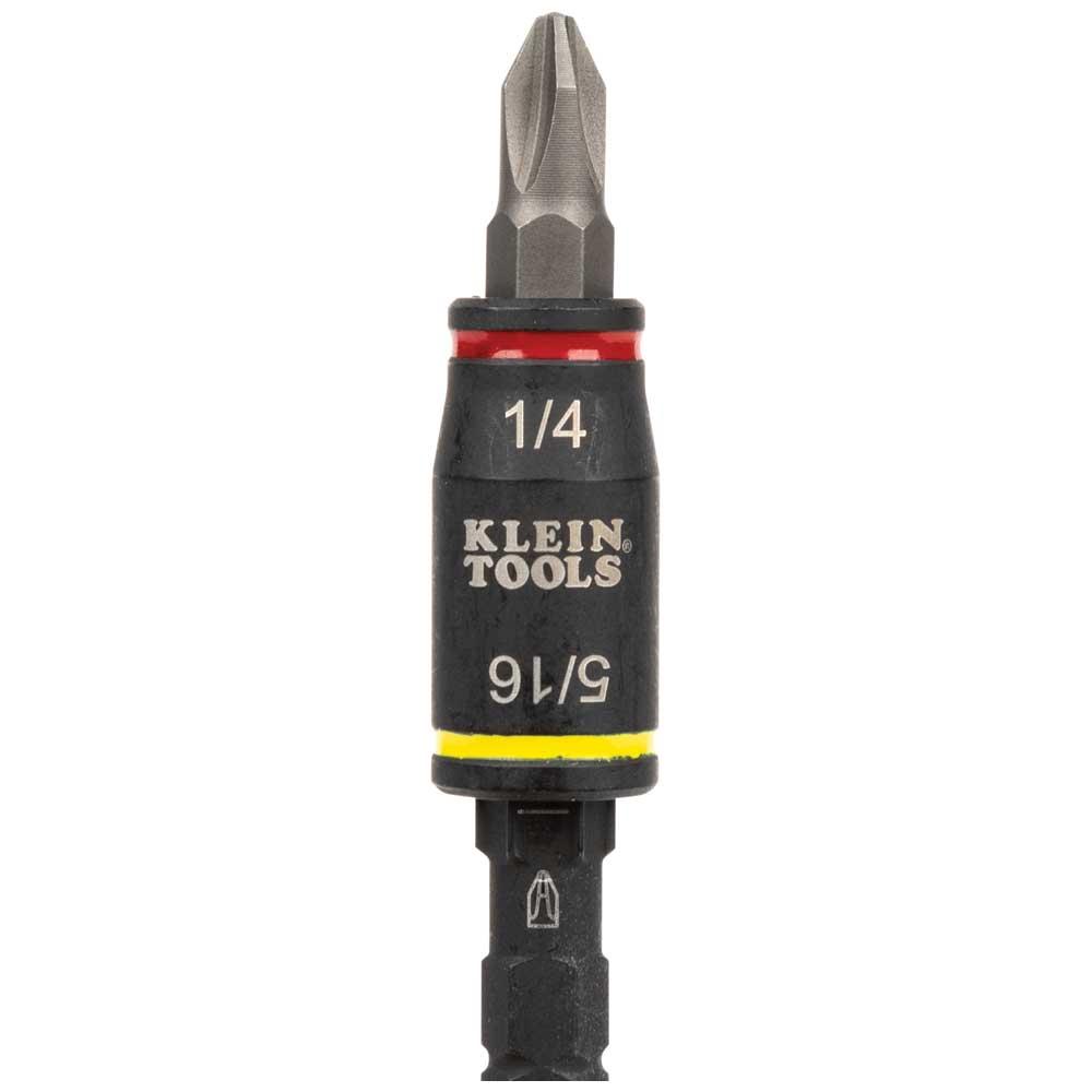 Klein Tools 32767 3-In-1 Impact Flip Socket, 1/4-Inch, 5/16-Inch, 5-Inch Length