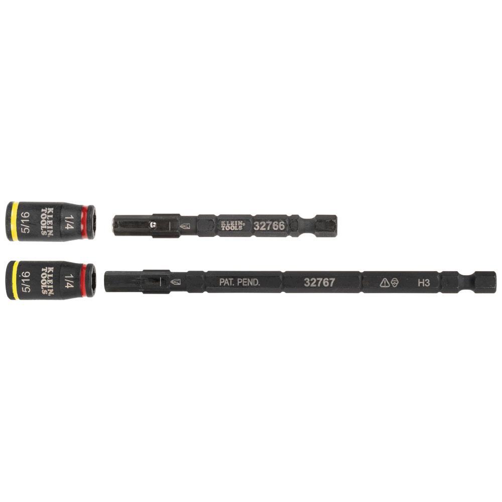 Klein Tools 32768 3-In-1 Impact Flip Socket Set, 1/4-Inch, 5/16-Inch, 2-Piece