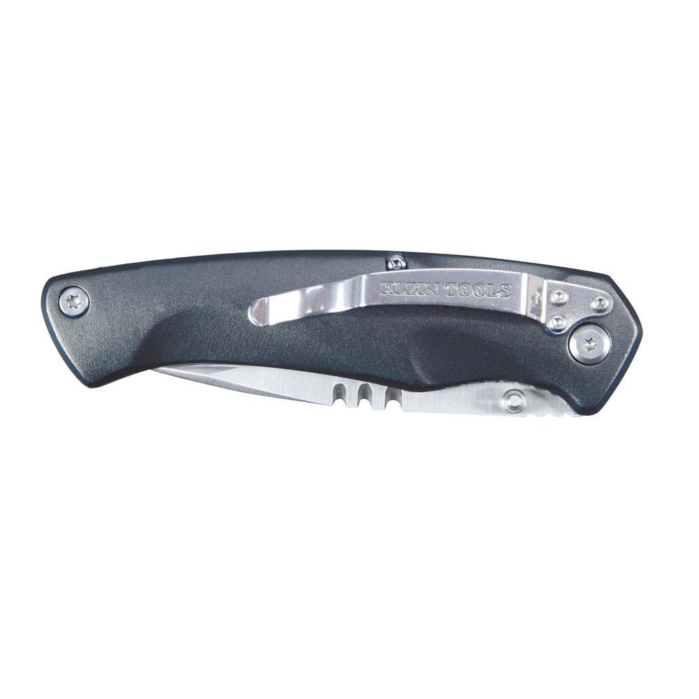 Klein Tools 44217 - ElectroTech Pocket Knife with Built-in #2 Phillips Screwdriver, Essential Tool for Electrical Tasks