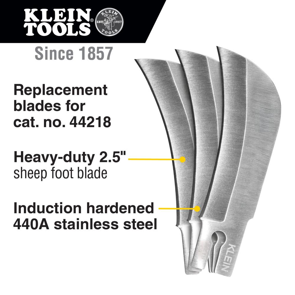 Klein Tools 44219 Replacement Hawkbill Blade For 44218 3-Pack