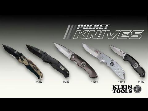 Klein Tools 44222 - NatureTech Pocket Knife with Nature-Inspired Camo Handle, Tanto Blade for Outdoor Enthusiasts