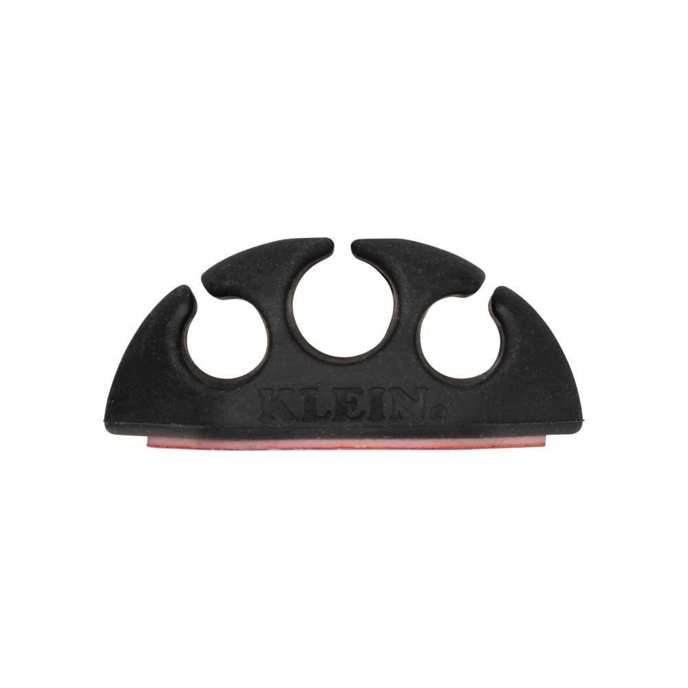 Klein Tools 450-410 Self-Adhesive Cable Mounting Clips, 3-Slot (10-Pack)