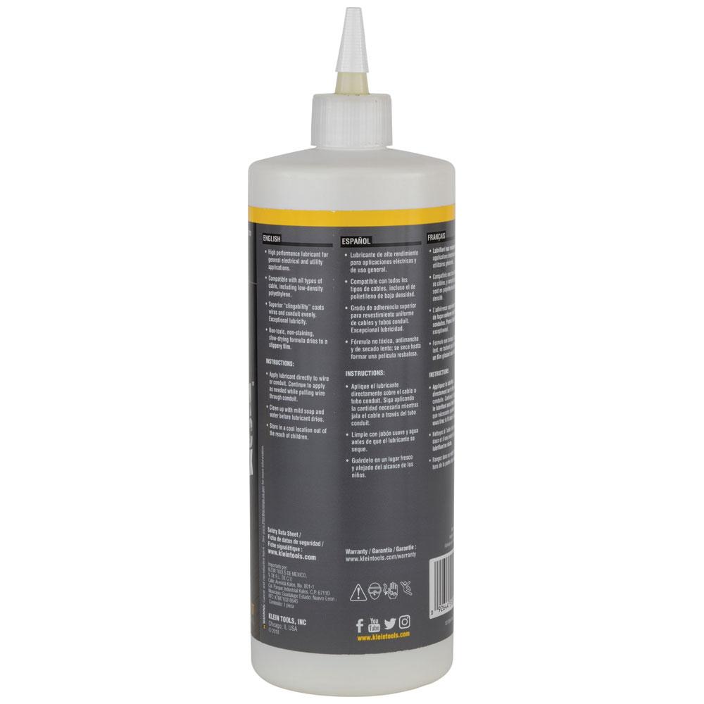 Klein Tools 51010 Wire & Cable Pulling Lubricant Syn. Wax 1 Qt.Btl
