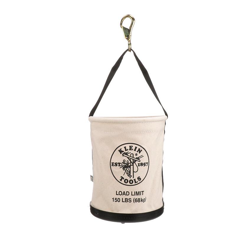 Klein Tools 5109SLR Canvas Bucket, All-Purpose With Drain Holes, 12-Inch