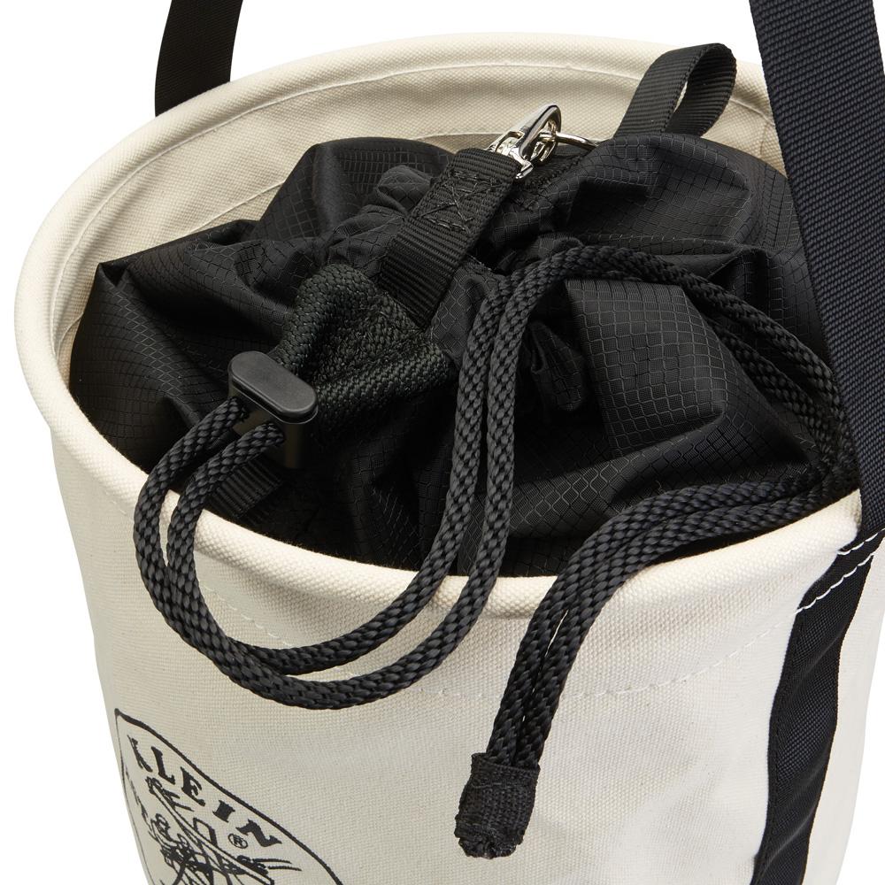 Klein Tools 5114DSC22 Canvas Bucket With Drawstring Close, 22-Inch