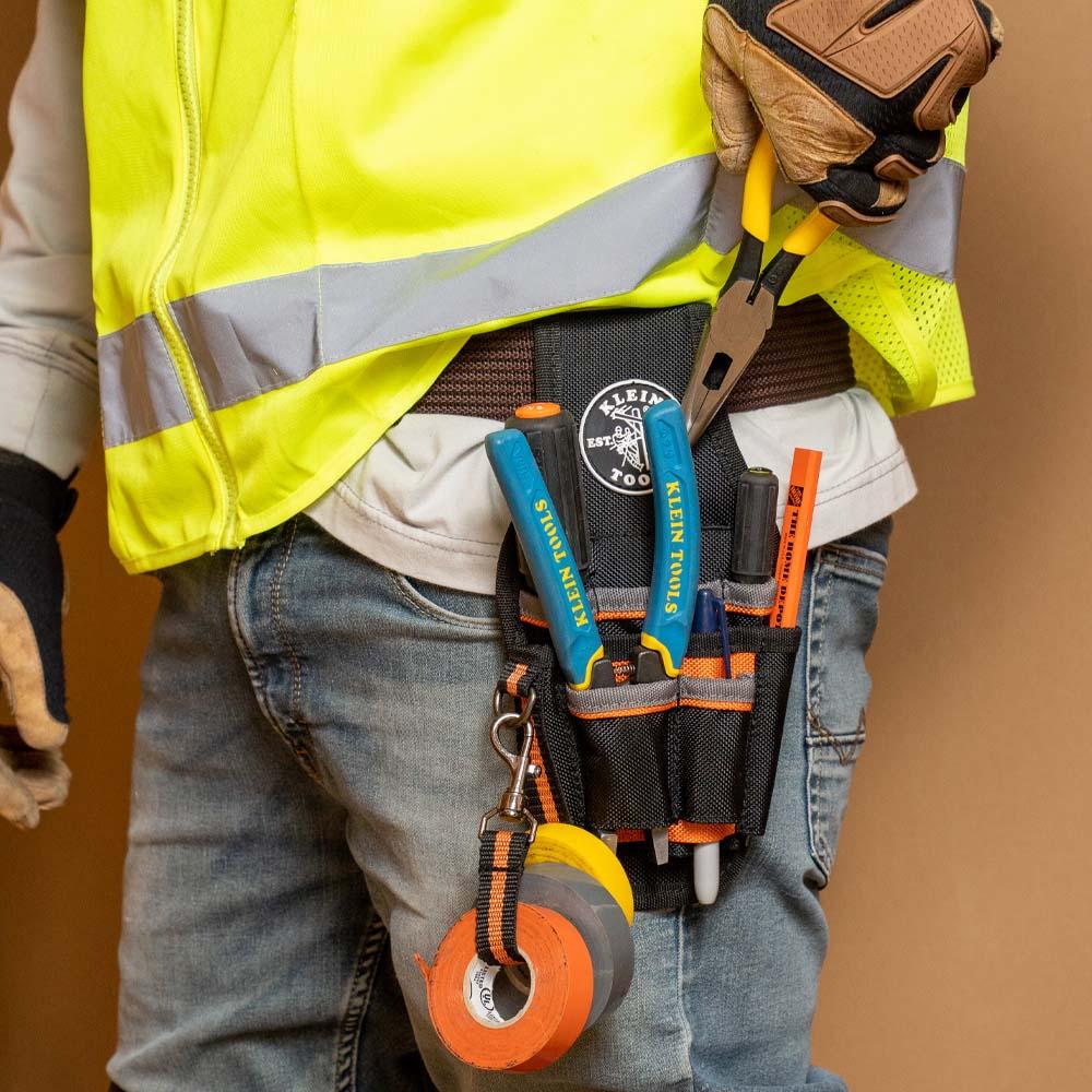 Klein Tools 5240 Tradesman Pro Tool Pouch, 9 Pockets, 10.25 X 5.5 X 10.25-Inch