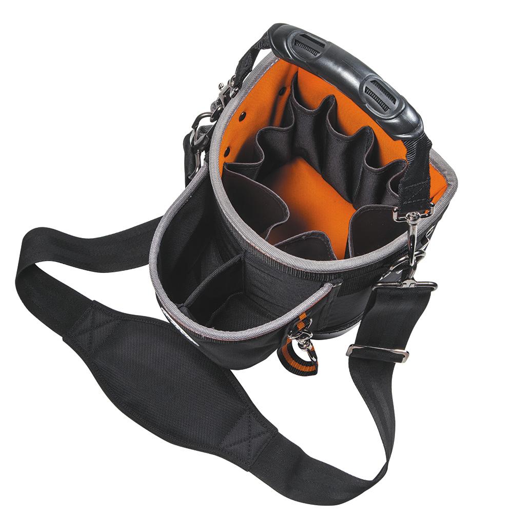 Klein Tools 55419SP-14 Tool Bag, Tradesman Pro Shoulder Pouch, 14 Pockets, 10-Inch
