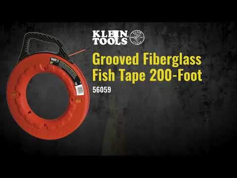 Klein Tools 56059 Multi-Groove Fiberglass Fish Tape 200-Foot