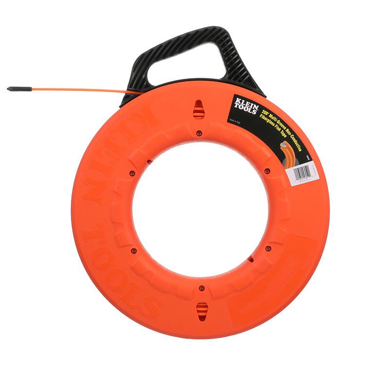 Klein Tools 56059 Multi-Groove Fiberglass Fish Tape 200-Foot