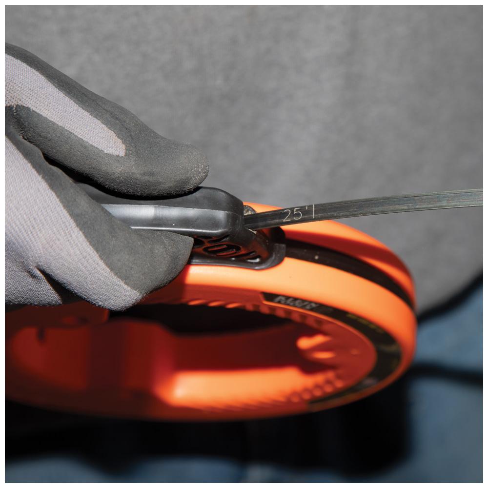 Klein Tools 56335 Wide Steel Fish Tape, 1/4-Inch X 25-Foot