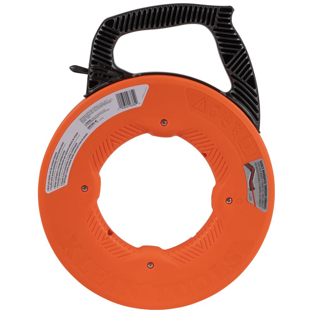 Klein Tools 56382 Multi-Groove Fiberglass Fish Tape With Nylon Tip, 50-Foot