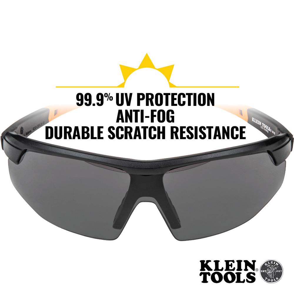 Klein Tools 60160 Standard Safety Glasses, Gray Lens