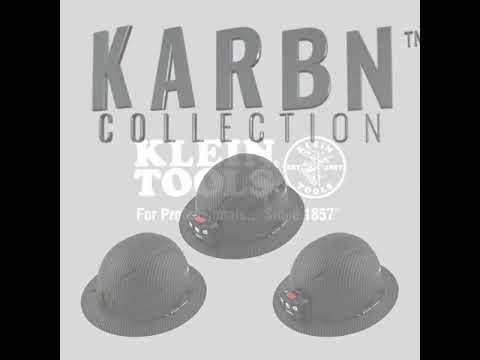 Klein Tools 60347 Hard Hat, Premium Karbn Pattern, Vented Full Brim, Class C, Lamp