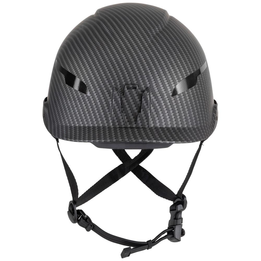 Klein Tools 60515 Safety Helmet, Premium Karbn Pattern, Non-Vented, Class E, Headlamp