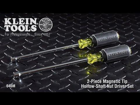 Klein Tools 646M Nut Driver Set, Magnetic Nut Drivers, 6-Inch Shafts, 2-Piece