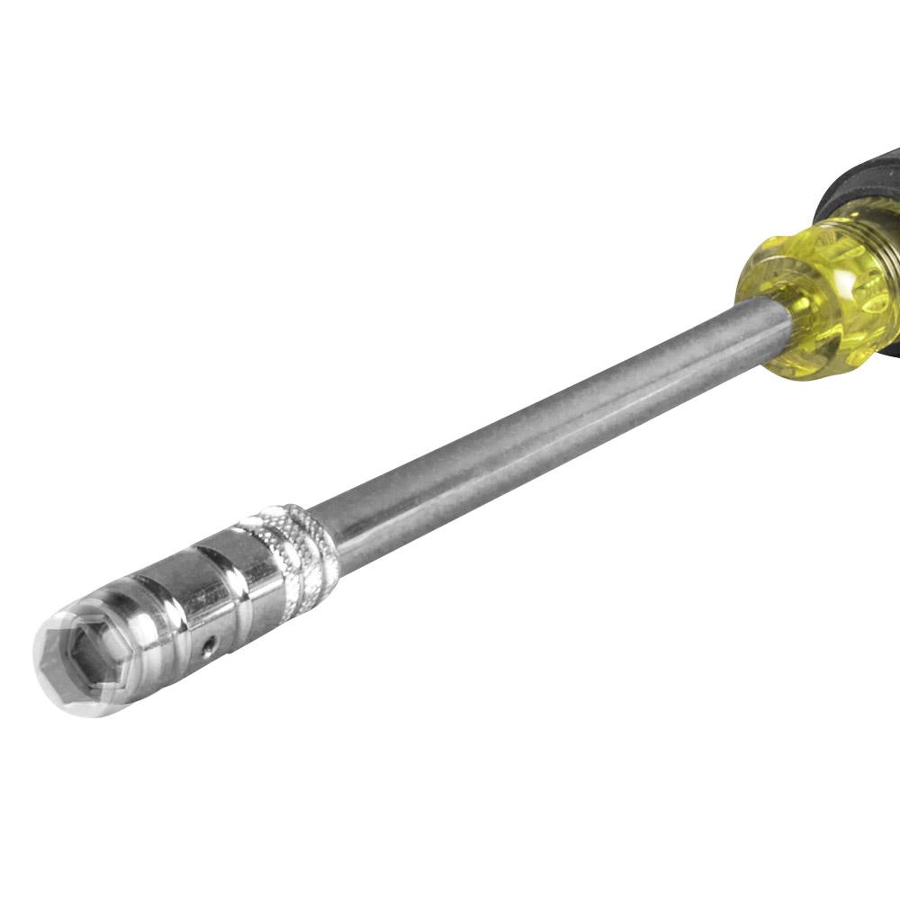 Klein Tools 65129 2-In-1 Nut Driver, Hex Head Slide Drive, 6-Inch