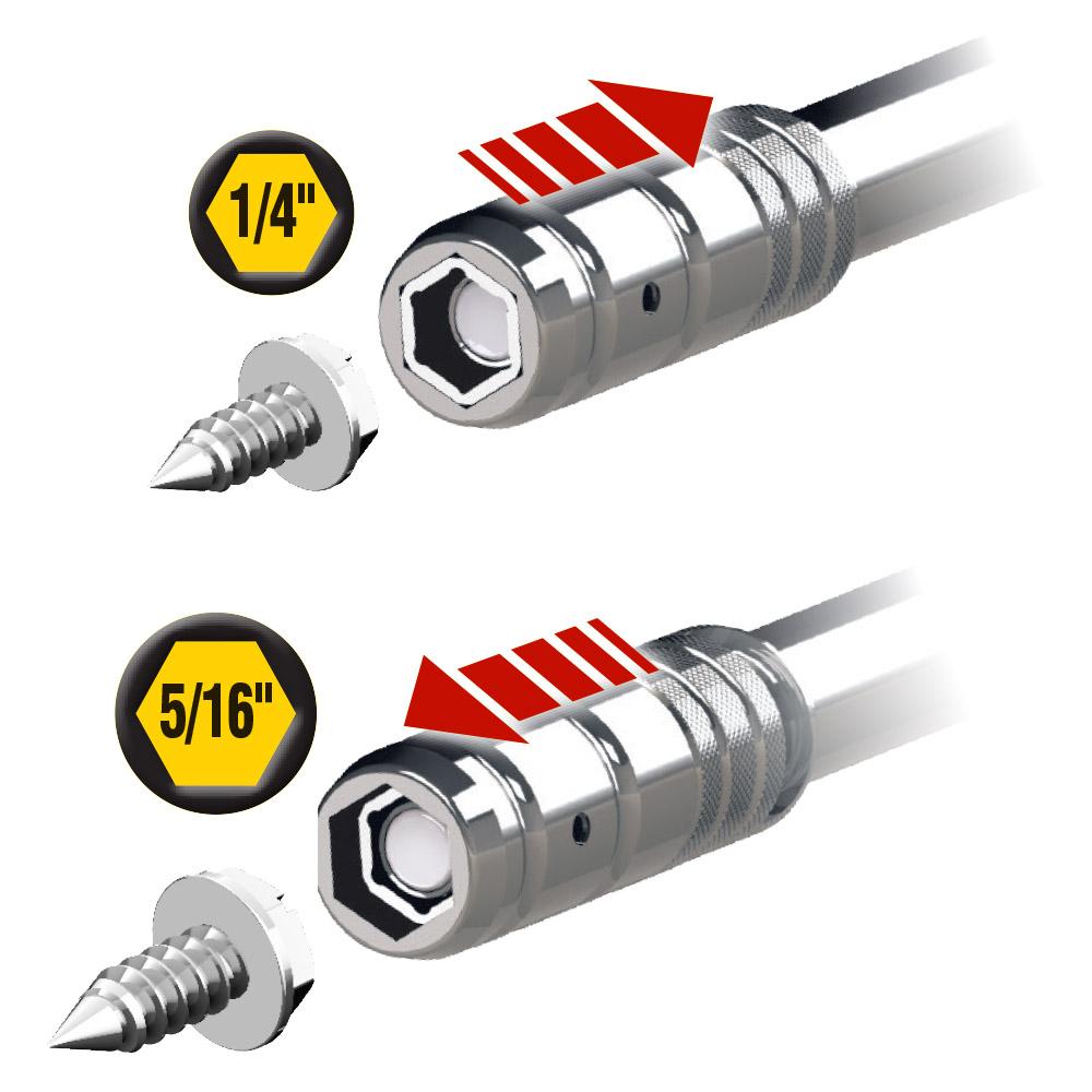 Klein Tools 65131 2-In-1 Nut Driver, Hex Head Slide Drive, 1-1/2-Inch