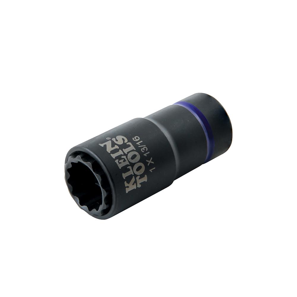 Klein Tools 66015 2-In-1 Impact Socket, 12-Point, 1 And 13/16-Inch
