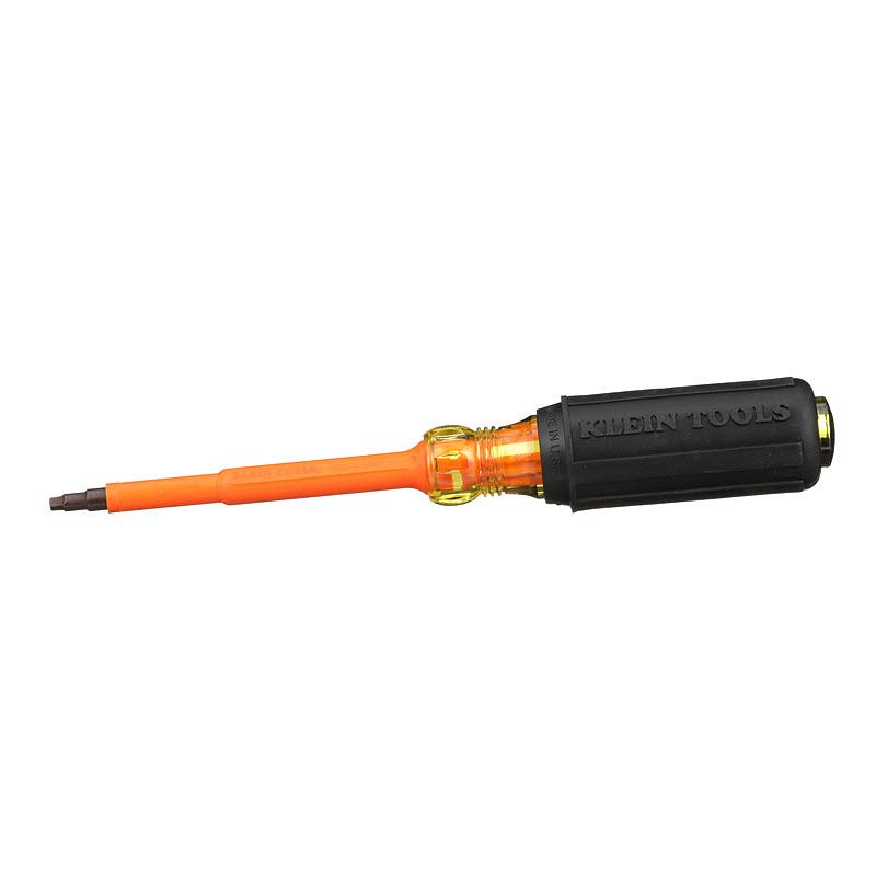 Klein Tools 662-4-INS Insulated Screwdriver, #2 Square, 4'' Shank